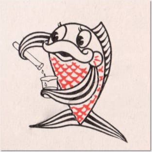 Finnie The laboratory Goldfish Posters and Art
